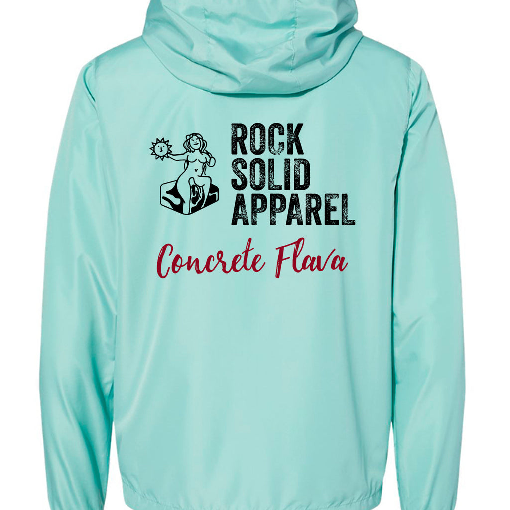 Aqua/ White Zipper - BACK
