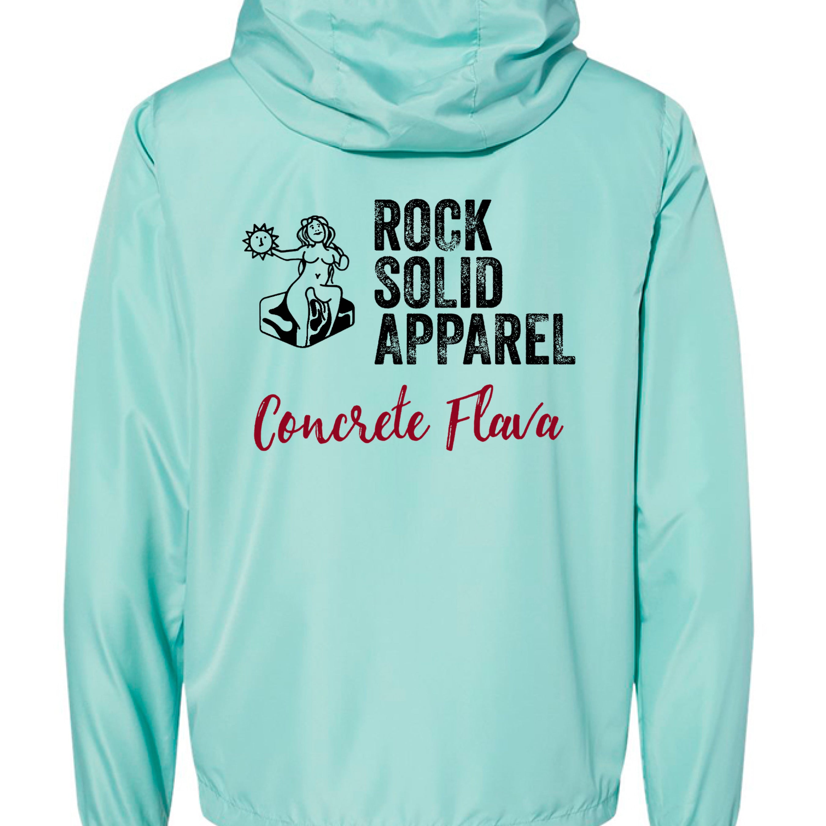 Aqua/ White Zipper - BACK