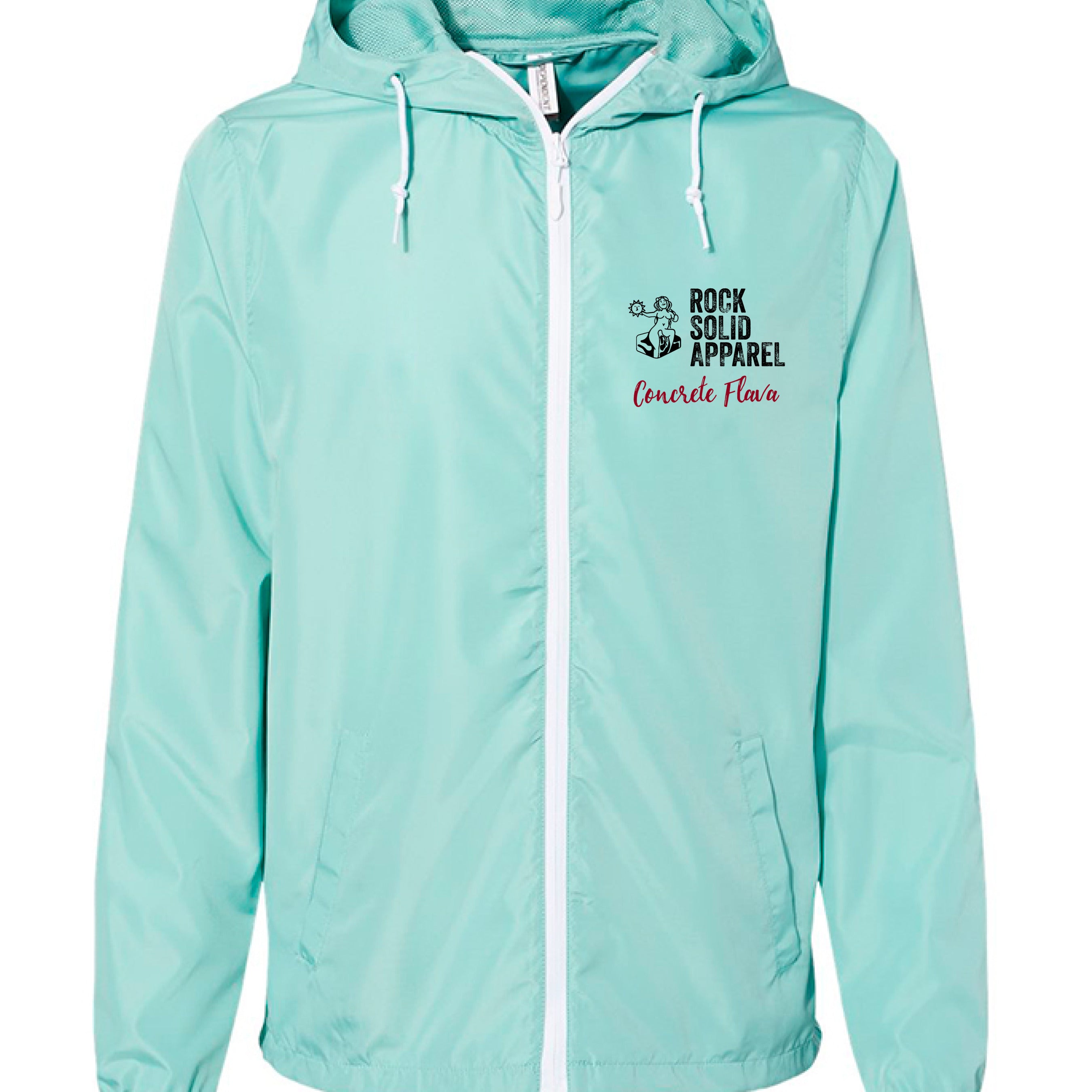 Aqua/ White Zipper - FRONT