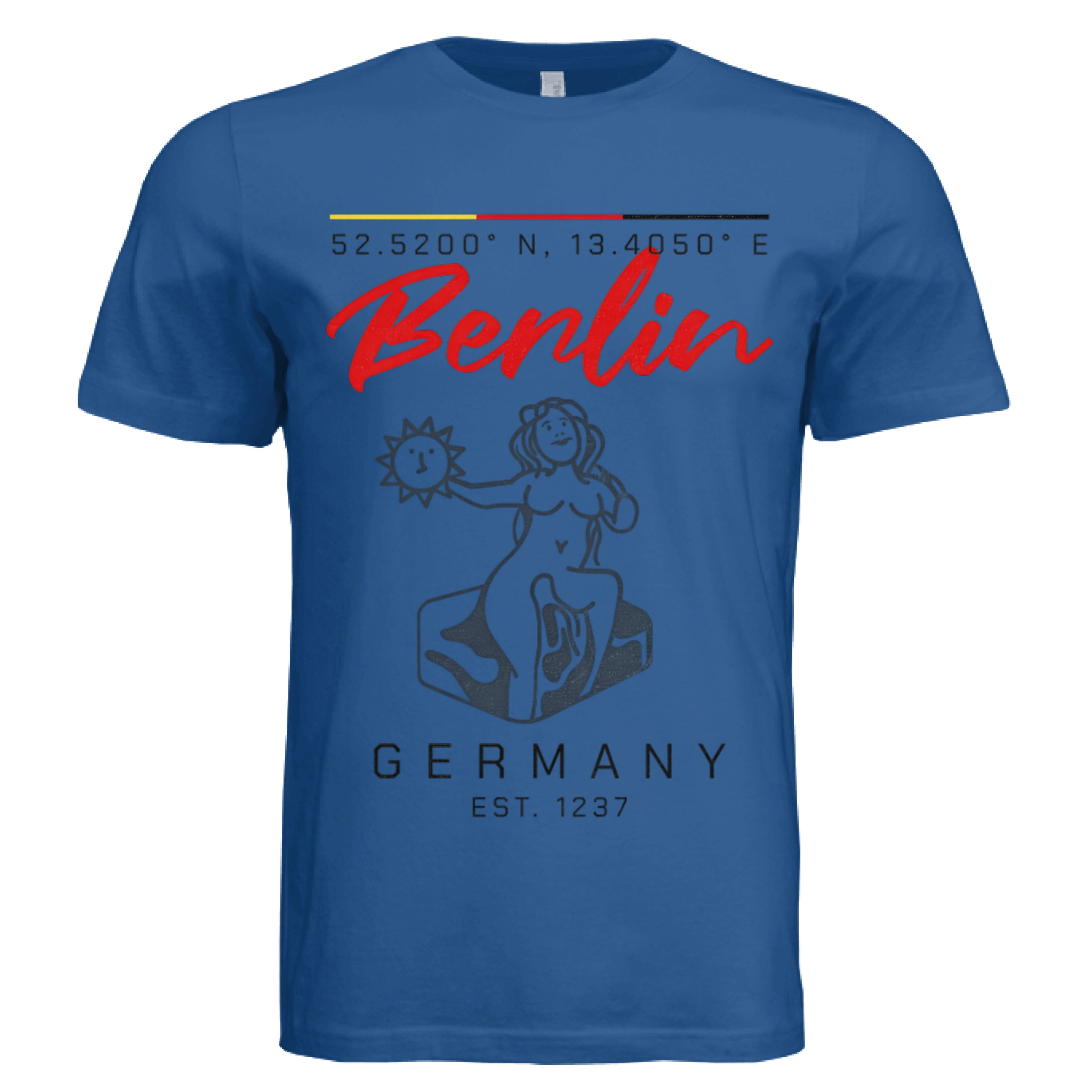 Solid True Royal Triblend - FRONT